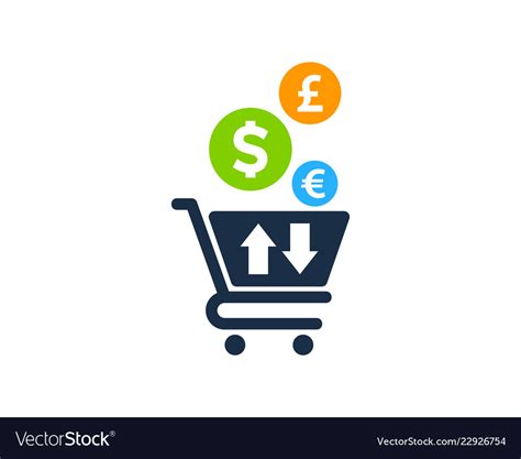 Shop stock market business logo icon design Vector Image