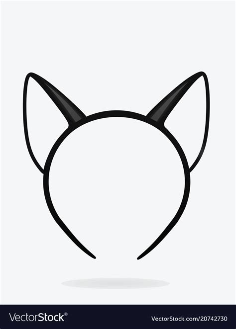 Cat ears mask Royalty Free Vector Image - VectorStock