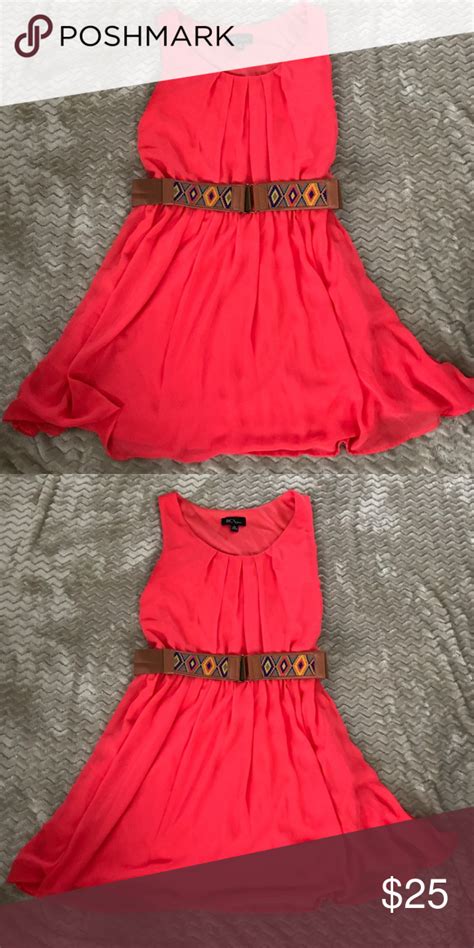 BCX Dress Coral Clasp Front Belt XL | Dresses, Clothes design, Bcx