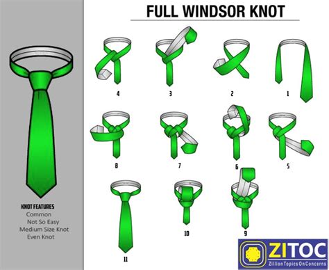 Full Windsor Knot - How to tie a tie step by step guide - Zitoc