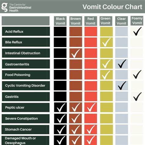 Causes & Treatments of Vomit Colours | Centre for GI Health