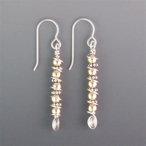 Silver and Gold Earrings - Unique Gold & Silver Earrings by BJChristian ...