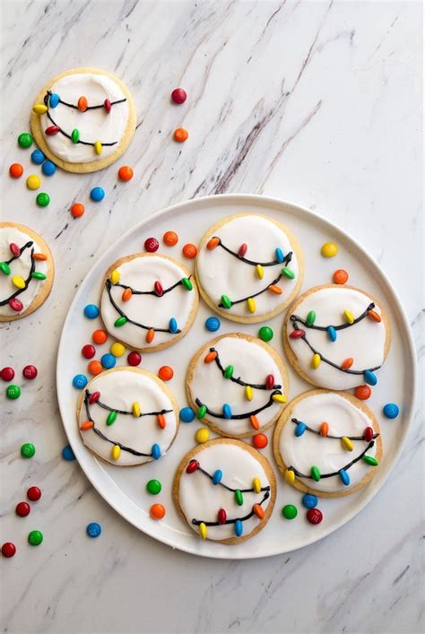 Christmas Lights Cookies with Royal Icing | Dessert for Two