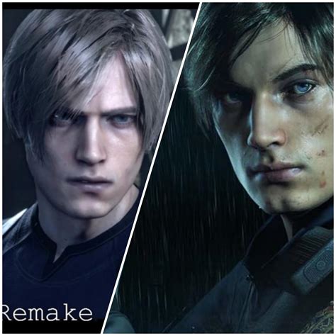 On the left is RE4 Remake Leon. The right is RE2 Remake Leon. I saw a ...