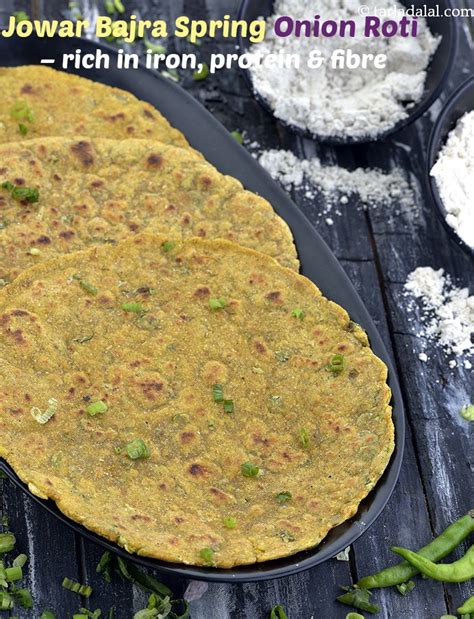 jowar bajra spring onion roti recipe | mixed flour and spring onion roti