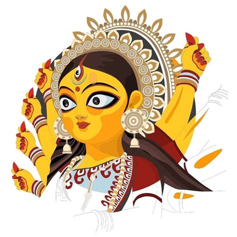 Durga Ma (Bengali biggest festival Durga Puja) | Hindu art, Indian folk ...