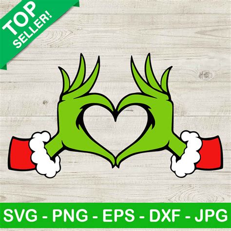 Grinch Heart SVG PNG Free Cut Files Free SVG Download, 43% OFF