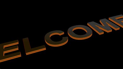 Welcome Animation with 3D Light Typography on Transparent Background ...