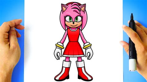 How to DRAW AMY ROSE - Sonic 2 Movie - YouTube