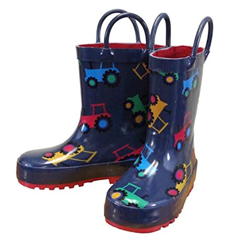 Farm Boy Tractor Print Toddler Rain Boots-S/2T - Walmart.com - Walmart.com