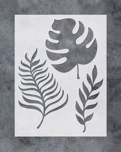 Buy GSS Designs Palm Frond Wall Art Stencil - Tropical Leaf Home ...