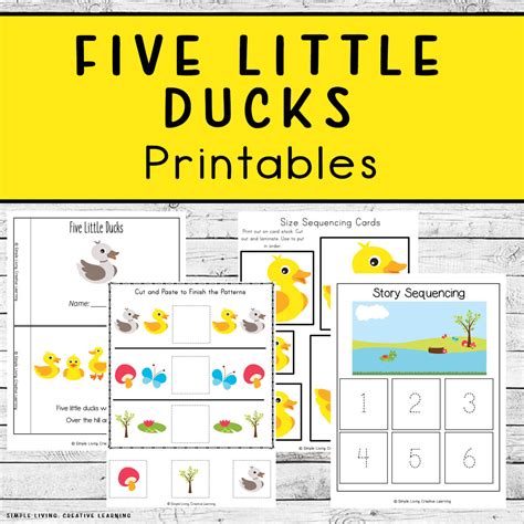 Five Little Ducks Printables - Simple Living. Creative Learning