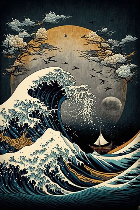 Great Wave off Kanagawa | Arte asiática, Wallpaper pisicodelico ...