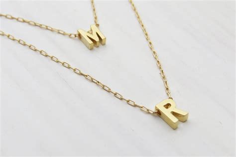 Goldfilled Initial Necklace - Gold Letter Necklace, Gold Necklace ...