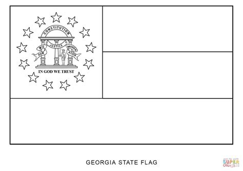 Georgia State Flag Coloring Page Boringpop | The Best Porn Website