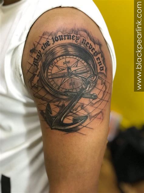 Best compass and ship tattoos for sailors and travelers