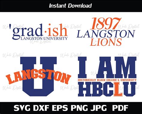 Hbcu Ish Langston University HBCU Bundle Langston LIONS - Etsy Israel