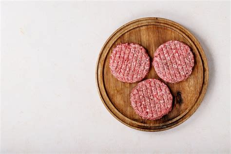 Raw homemade hamburger meat