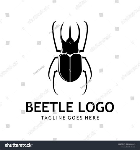 Abstract Black Beetle Logo Vector Stock Vector (Royalty Free ...