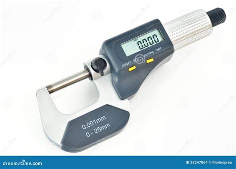 Digital micrometer stock photo. Image of gauge, pattern - 28247864