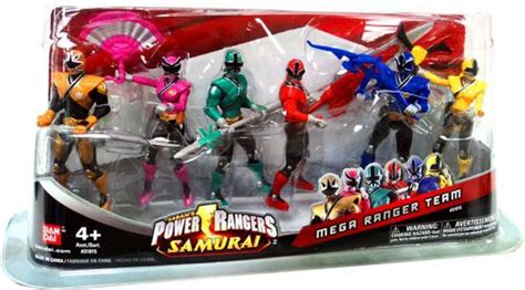 Power Rangers Samurai Mega Ranger Team 4 Action Figure Set Bandai ...