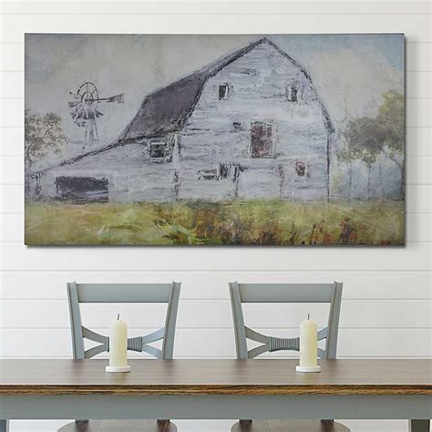 Gray Farmhouse Barn Canvas Art Print | Kirklands in 2020 | Barn ...