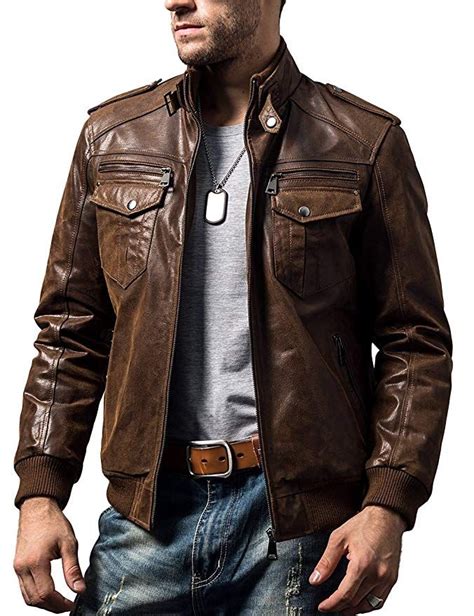 Men Genuine Leather Motorcycle Jackets