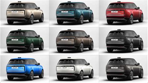 New 2022 Range Rover - COLORS (all 33 shades) and Wheels - YouTube