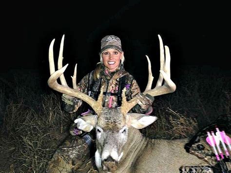 Tiffany with a monster buck | Whitetail hunting, Hunting girls, Deer season