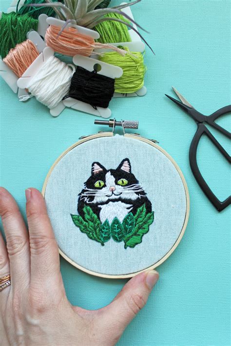 Cat Embroidery Pattern