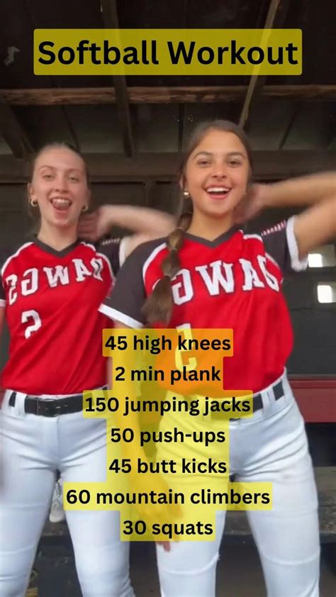 Softball Workout | Softball workouts, Softball pitching, Softball catcher