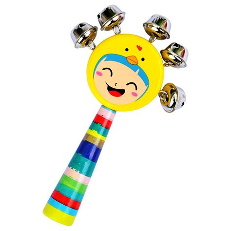 Baby Shaker samll bell Hammer Toy Rhythm handbell Stick Baby Rattles ...