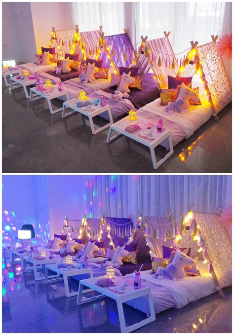 Our beautiful Slumber Party Tent Unicorn Party - Paging Fun Mums ...