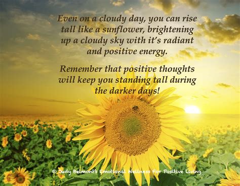 Think sunny thoughts on a cloudy day! | Daily Positive Inspirations ...