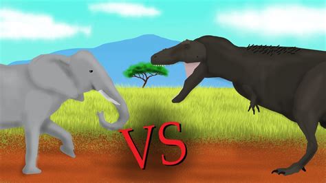 Tyrannosaurus Rex vs Elephant (African) - Pivot Animation Battle - YouTube