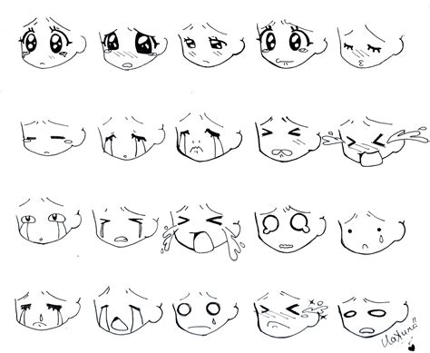 Anime Chibi Face Expressions