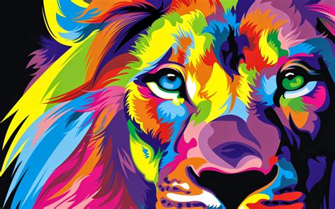 Lion Colorful Artwork Wallpapers | HD Wallpapers | ID #19425