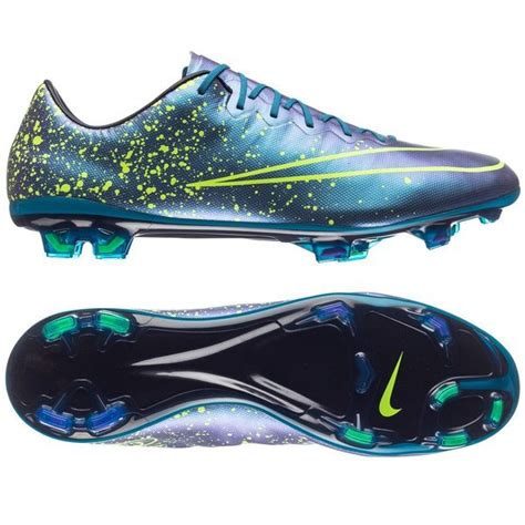 Nike Mercurial Vapor X FG Bleu/Noir/Jaune Fluo | www.unisportstore.fr