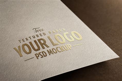 Free 3 Textured Paper Logo Mockup PSD Set - Good Mockups