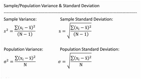 Variance And Standard Deviation