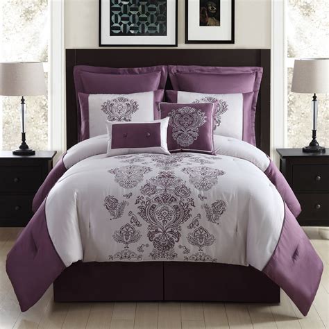 8-Piece Embroidered Comforter Set - Purple Pendant - Home - Bed & Bath ...