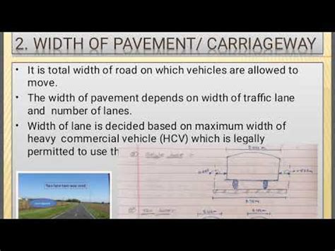 Carriage way /width of pavement - YouTube