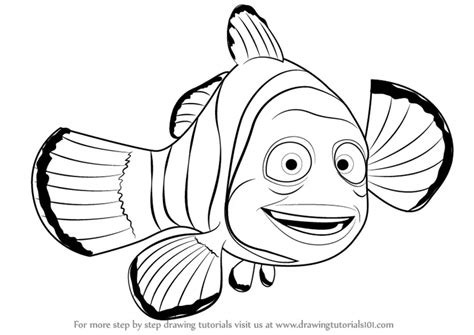 How to Draw Marlin from Finding Nemo (Finding Nemo) Step by Step ...