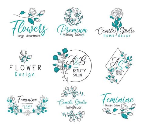 Free Floral Event Planner Monogram Logo Set - Country4k