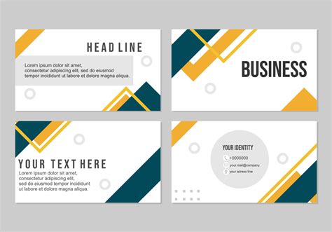 business presentation templates set.geometric design with triangle ...