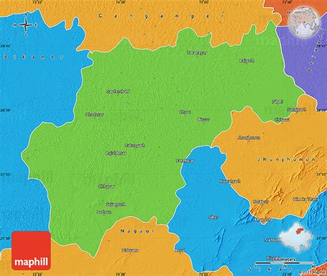 Political Map of Churu