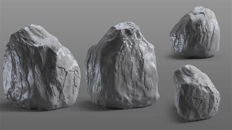 45 Stone And Rock Alpha Brush Bundle - FlippedNormals