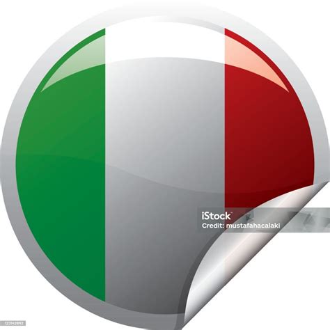 Italian Flag Sticker Stock Illustration - Download Image Now - Color ...