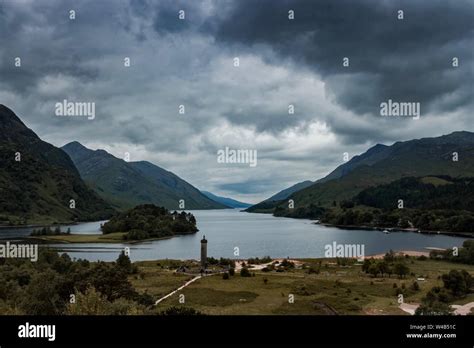 View of Loch Shiel from above, Glenfinnan, Scotland - filming location ...