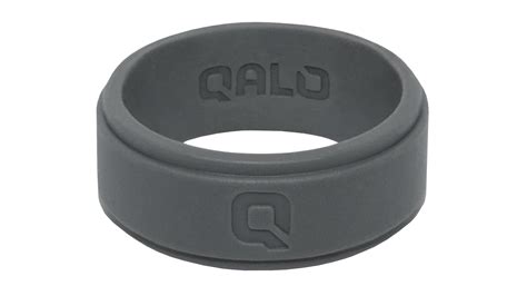 Qalo Men's Black Step Edge Q2X Silicone Ring - Charcoal Gray | Rogue ...